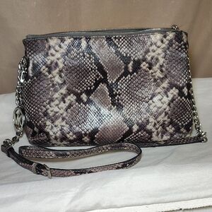 Michael Kors Snake Print Crossbody Bag - Black and Brown